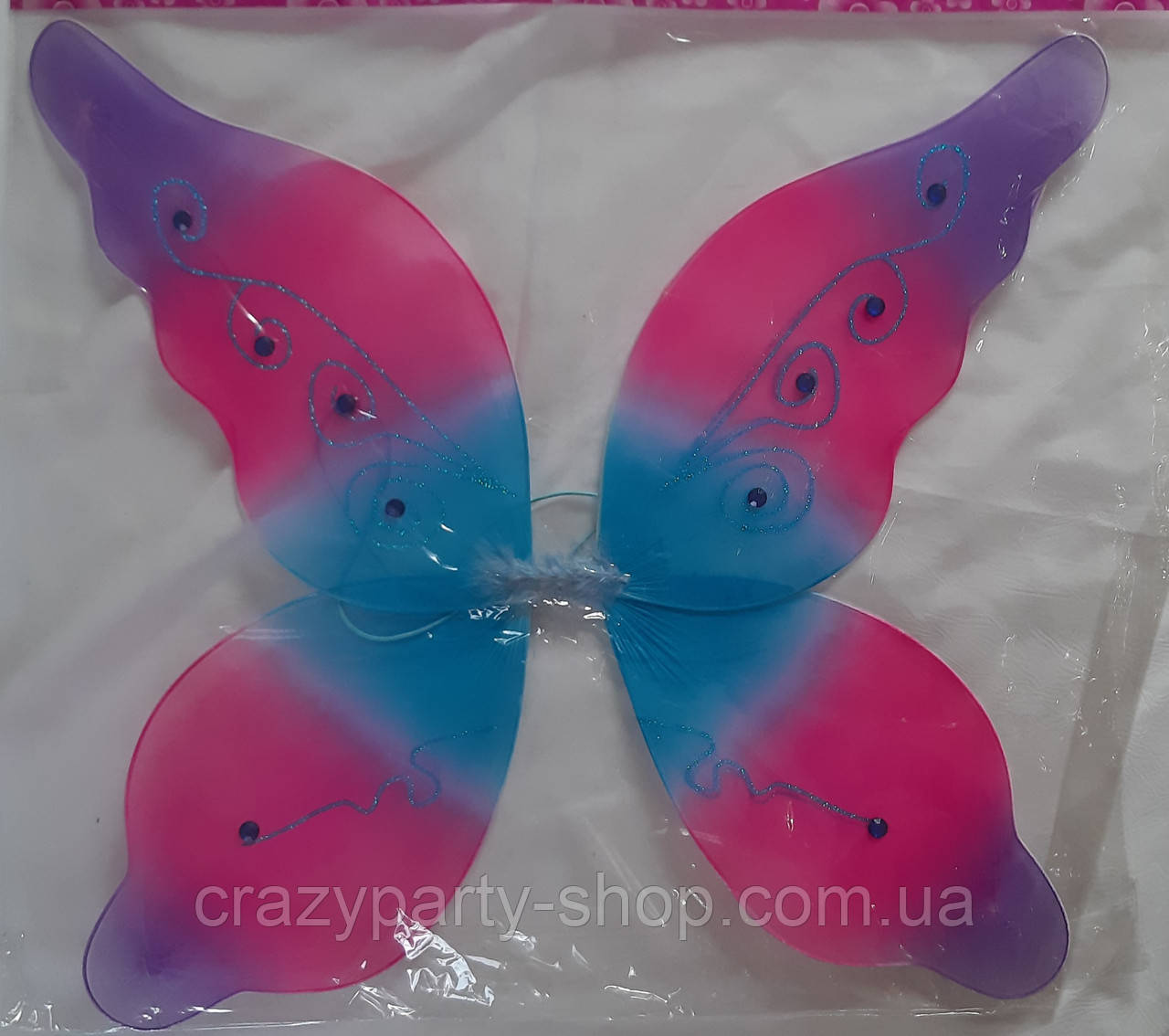 Карнавальний костюм Крила для костюма феї, метелика 54х50 см, фото 1