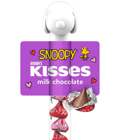 Шоколадні цукерки Hershey's Kisses Milk Chocolate Snoopy and Friends Valentine's Candy 58.9 г, фото 1