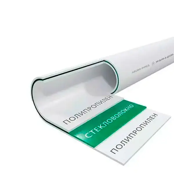 Труба армована скловолокном (Fiber) PPR Asco D 40