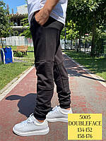 Чорні спортивні штани на хлопчиків 134,140,146,152 зросту TAYFUR-DOFBI