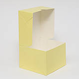 Упаковка для кондитерських виробів 110*110*80 жовта, фото 3