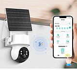 Поворотна WiFi-камера 360° TQ1-GK 6MP із сонячною батареєю, 6MP, керування через застосунок iCSee, фото 6