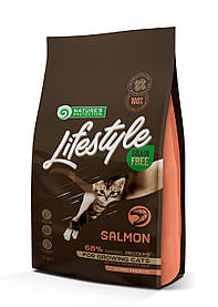 Сухий беззерновий корм для кошенят з лососем Lifestyle Grain Free Salmon Kitten 1,5кг