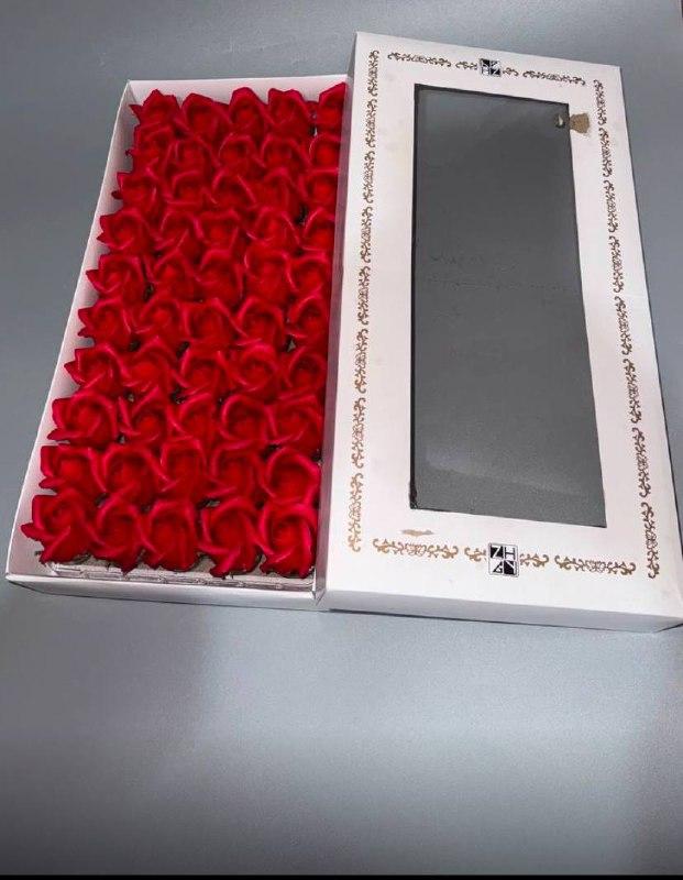 Подарунковий набір троянд із мила 50 шт Колір Червоний, Подарунковий набір Мильні троянди 50 шт. Червоний