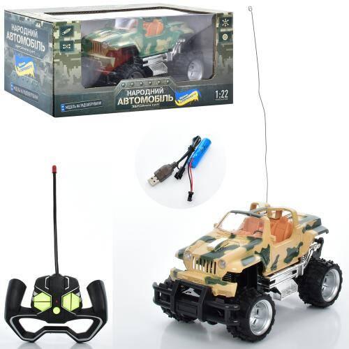 Джип 17 см, р/к, акумулятор, USB заряджання, 1:22, амортизатор, гум.кол, 2 кольорі, в кор. 25*13,5*11,3см (18 шт.), фото 1