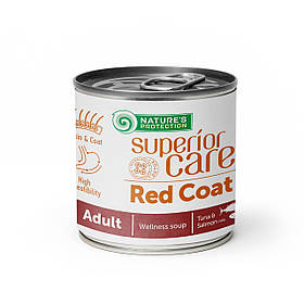 Суп для собак з рудим забарвленням шерсті NP Superior Care Red Coat All Breeds Adult Salmon and Tuna з лососем та тунцем, 140мл