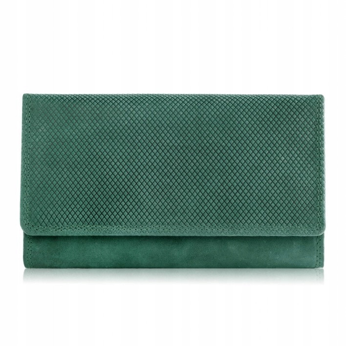 Жіночий шкіряний гаманець зелений геометричний вінтаж Paolo Peruzzi, фото 1