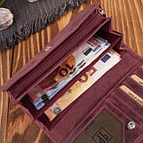 Жіночий шкіряний гаманець зелений геометричний вінтаж Paolo Peruzzi, фото 3