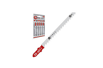 Пильне полотно для лобзика Intertool SD-6011 75 х 3 мм по металу (5 шт.) - фігурне пиляння кольорових металів