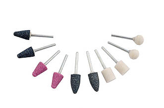 Набір шліфувальних каменів Mastertool 10 шт. (артикул 12-2020) для ручної обробки металу та дерева