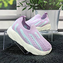 Мокасини тапочки дитячі текстильні М.Мічі бузкові 1948 27