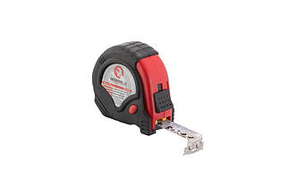 Рулетка Intertool MT-0105, 5 м х 19 мм, 3-стопора, металеве полотно, ергономічний дизайн, надійність і довговічність.