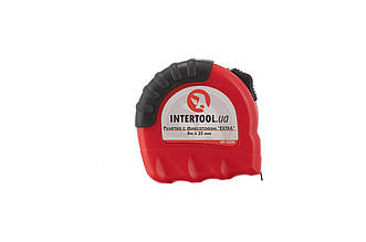 Рулетка Intertool 8 м х 25 мм Extra (MT-0208) – точне вимірювання, надійність і зручність у роботі