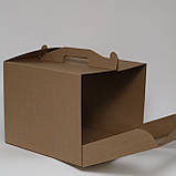 Тортова коробка з целюлозного картону 300*300*250 вікно, фото 2
