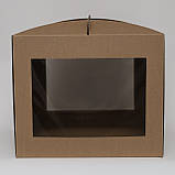 Тортова коробка з целюлозного картону 300*300*250 вікно, фото 3