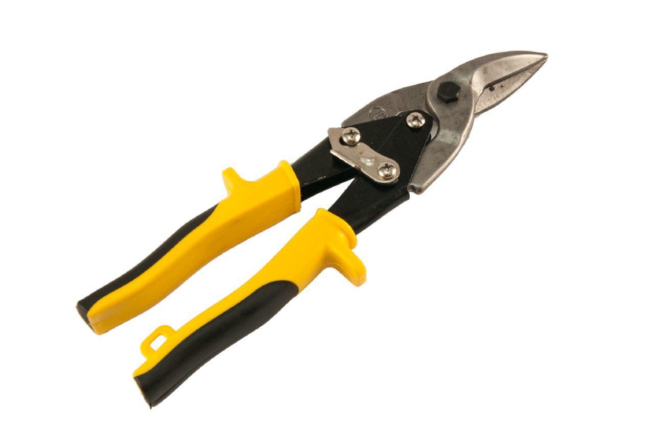 Ножиці по металу Mastertool 250 мм, ліві, артикул 01-0423, для різання сталі до 1,2 мм, хром-ванадієва сталь