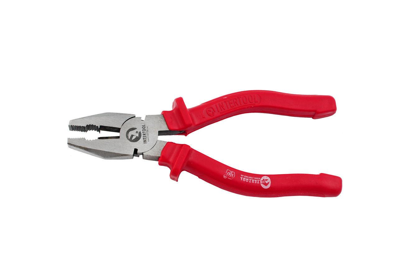 Пасатижі Intertool 160 мм (HT-0107) - багатофункціональний інструмент для обтискання, обрізання та відкручування кріплення, фото 1