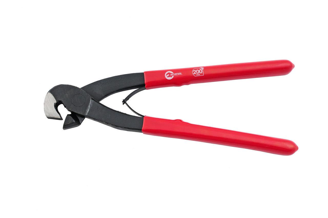 Клещи для плитки Intertool 200 мм (HT-0331) - інструмент для расколу плитки з прорезиненими рукоятками, фото 1