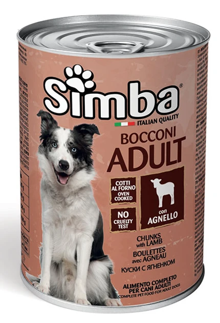 Вологий корм для собак SIMBA (Сімба) DOG WET ягня 1,23 кг