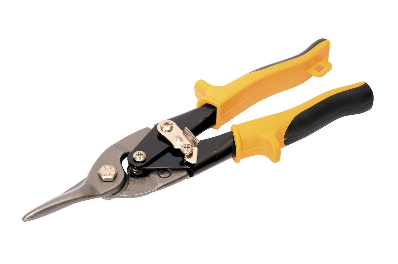 Ножиці по металу Mastertool 250 мм прямі, артикул 01-0424, для різання сталі до 1,2 мм, хром-ванадієва сталь, фото 1