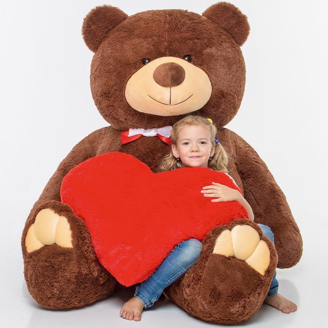 Великі плюшеві ведмеді 2 м м'які красиві іграшки ведмежата пухнасті ведмедики тедді з плюшу на день закоханих 14 лютого 8 березня, фото 1