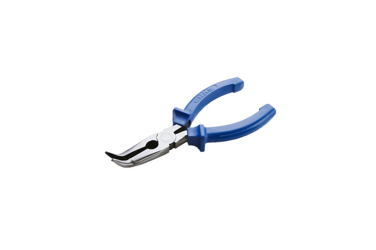 Плоскогубці подовжені вигнуті Сила 160 мм (артикул 310516) - багатофункціональний інструмент для обтиску та обрізки проводів.