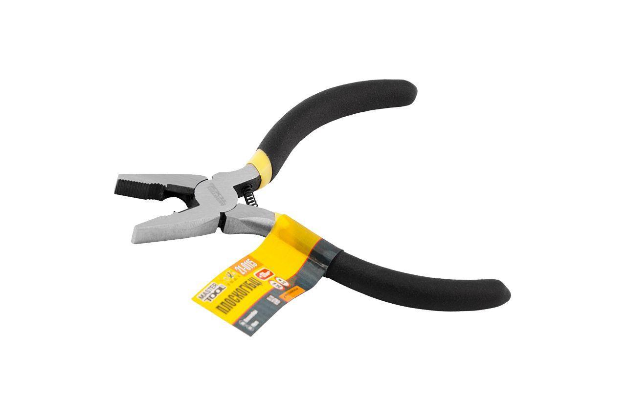 Пассатижи Mastertool 120 мм (артикул 21-0115) - плоскогубці з високолегованої сталі з термопластичними ручками., фото 1