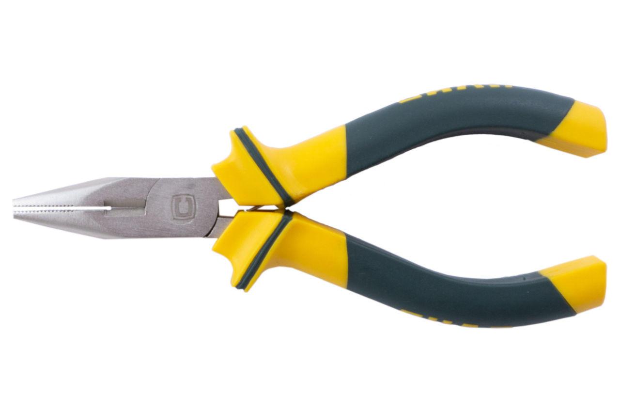 Плоскогубці подовжені прямі Сила 125 мм PROF (310208) - малі обрезинені довгі губці з інструментальної сталі, фото 1