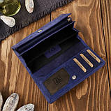 Жіночий шкіряний гаманець зелений геометричний вінтаж Paolo Peruzzi, фото 3