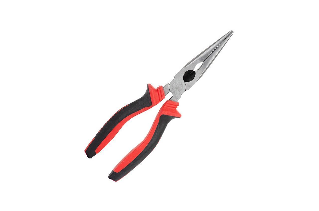 Плоскогубці подовжені прямі Intertool NT-0140, 200 мм, фосфатовані, зносостійка 40CrV сталь, зручні рукоятки