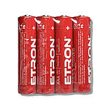 Лужні батарейки типу ААА мізинчикові ETRON Mega Power Alkaline LR03 (4 шт/плівка), фото 2