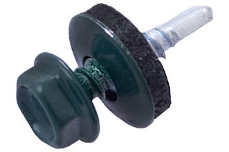 Саморіз покрівельний APRO 4.8x19 мм RAL 6005 з шайбою та прокладкою EPDM, 50 шт. (артикул 9R648196005)