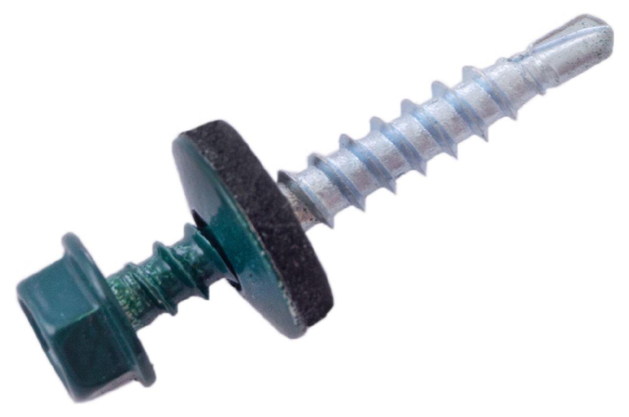 Саморіз покрівельний Apro 4.8 x 35 мм RAL 6005 (50 шт.) (SDS48356005)