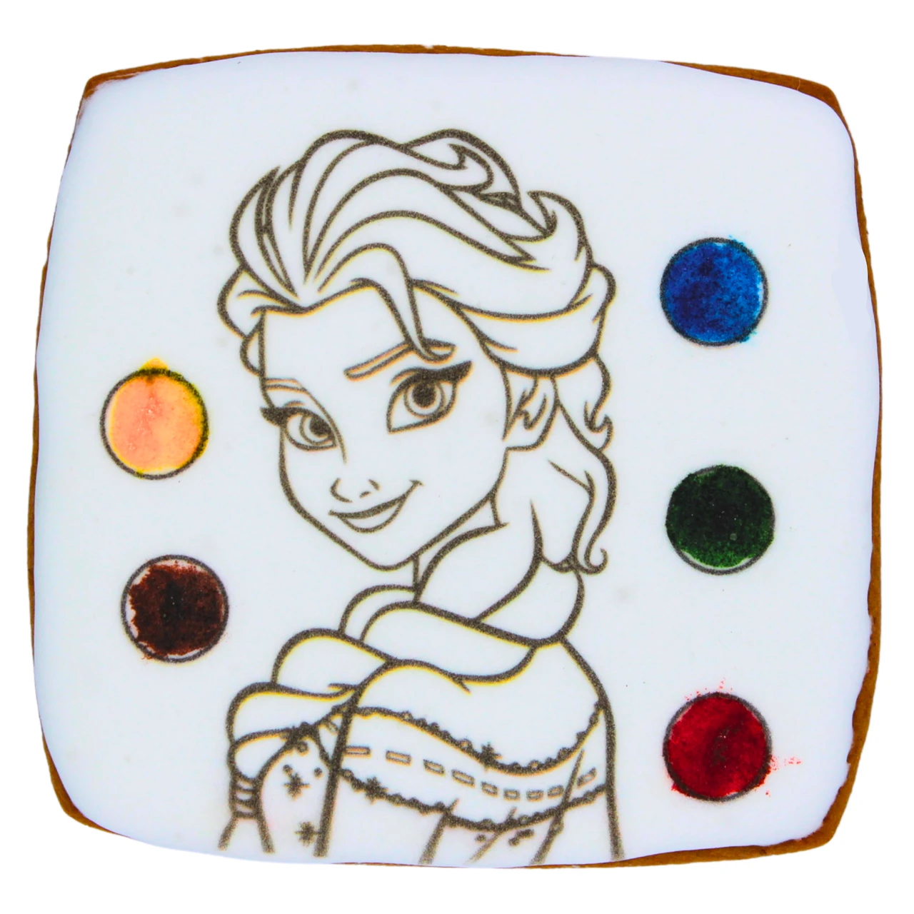 Пряник розмальовка Крафт Печиво Принцеса Ельза 45г, фото 1