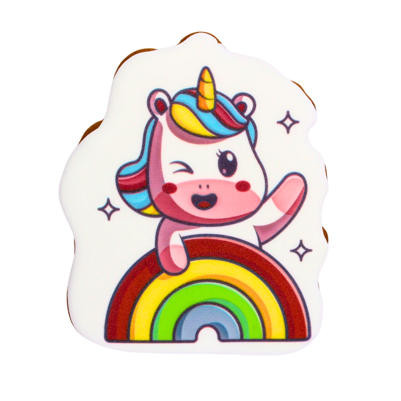 Пряник з принтом Крафт Печиво Єдиноріг з веселкою 45г, фото 1