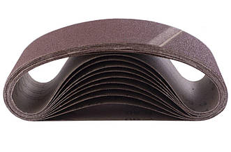 Шліфувальна стрічка Apro 75x457 мм, зернистість Р36, 10 шт. (артикул 828040) для обробки дерева і металу