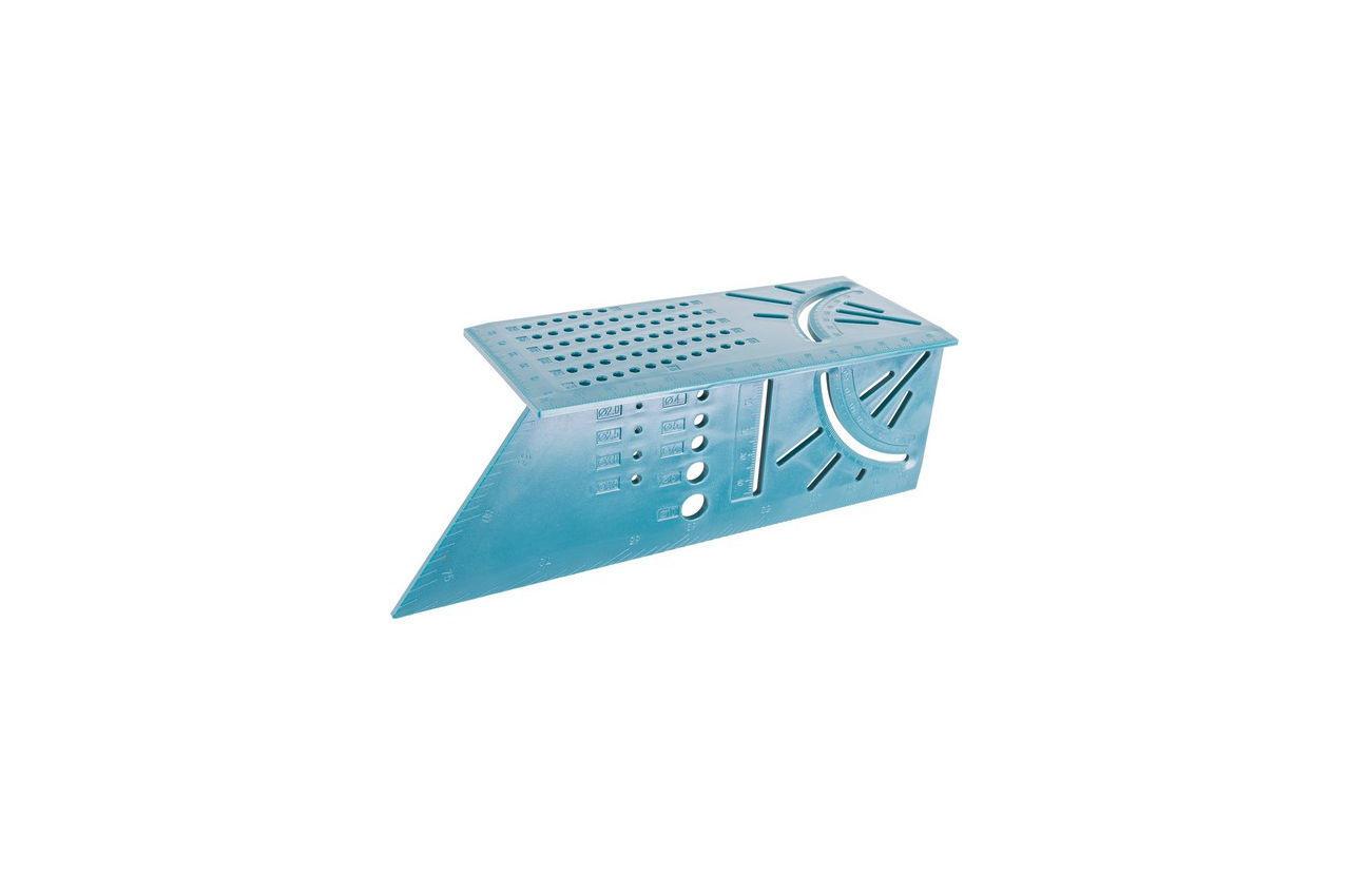 Угольник 3D Mastertool японський 30-3520 з ABS пластику з обмежувачами 45° і 90°, шкалою і свердлильним механізмом, фото 1