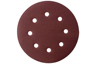 Круг шліфувальний Mastertool 180 мм Р80 на липучці з отворами (5 шт.) артикул 08-1808-H для ексцентрикових шліфмашин