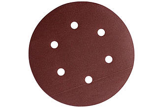 Круг шліфувальний Mastertool 225 мм Р80 на липучці (5 шт.) з отворами, артикул 08-2008-H