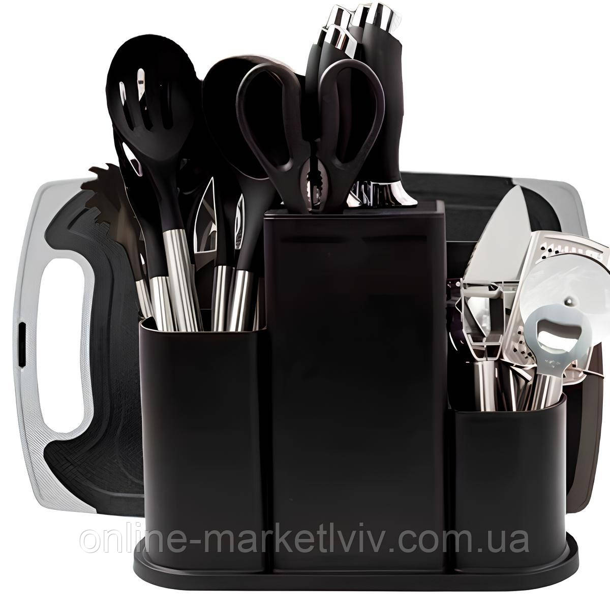 Набір кухонного приладдя (20 предметів), Чорний / Кухонний набір / Приладдя для кухні, фото 1