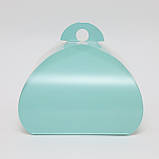 Упаковка для кондитерських виробів з панорамним вікном берюза 190*190*200, фото 2