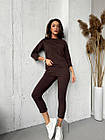 Костюм жіночий спортивний NOBILITAS 42-60 коричневого кольору, фото 3