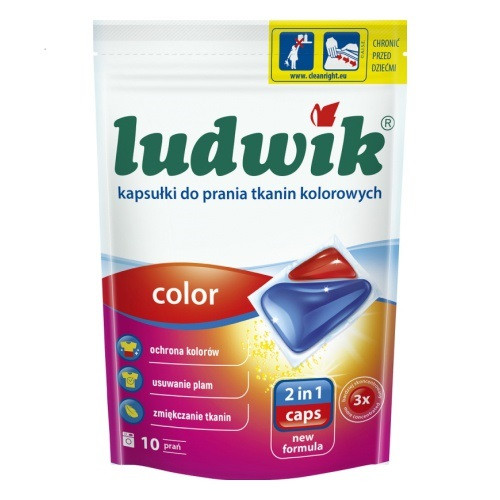 Гелеві капсули для прання Ludwik 2in1 Caps Color 10 шт