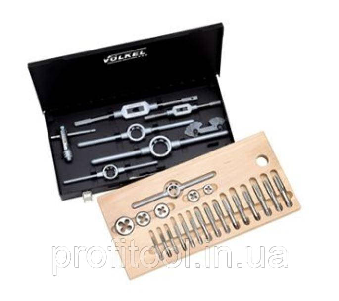 Набір мітчиків та плашок VOLKEL UNC 1/4"- 5/16"- 3/8"- 7/16"- 1/2"- 5/8"- 3/4"- 7/8"- 1"- 1,1/8"- 1.1/4"- 1.3/8"1.1/2" (48054)