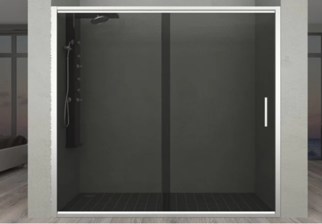 Душові двері Aquanil CARMEN 190х160 см хром розсувні скло тоноване 6 мм