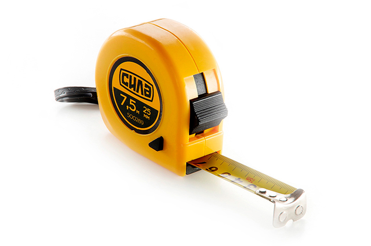 Рулетка APRO Сила 7.5м x 25мм з магнітом, артикул 500289 – точні вимірювання та надійність у роботі, фото 1
