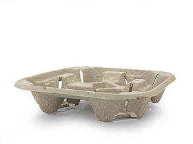 Підстаканник картонний на 4 стакани крафт, 100 шт/уп, 7000 шт/пал.