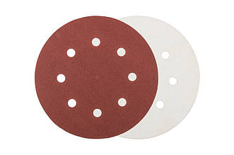 Круг шліфувальний Mastertool на липучці 180мм, Р240, 8 отворів, 5шт (артикул 08-1824-H)