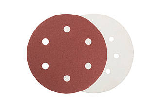 Круг шліфувальний на липучці Mastertool 225мм Р240 6 отворів (5шт) артикул 08-2024-H