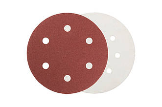 Круг шліфувальний Mastertool 225мм, Р320, 6 отворів, липучка, 5 шт, артикул 08-2032-H